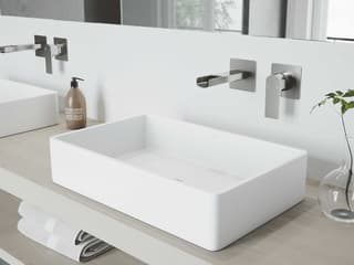 Vigo Atticus Brushed Nickel 1-Handle Wall-Mount Bathroom Sink Faucet