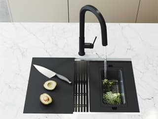 Vigo Hampton Stainless Steel Undermount Workstation Kitchen Sink with Utility Tier Ledge and Accessories