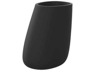 Stone 41-Inch Black Polyethylene Planter