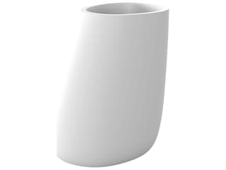 Stone Planter in White Matte