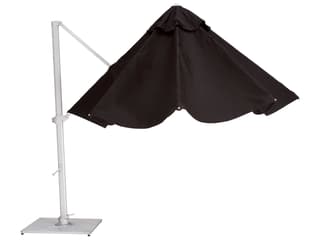 Woodline Shade Solutions Pavone Aluminum Cantilever 11.5 Foot Octagon Crank Lift Patio Umbrella