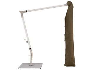 Woodline Shade Solutions Pendulum Aluminum Cantilever 11.5 Foot Square Crank Lift Outdoor Patio Umbrella