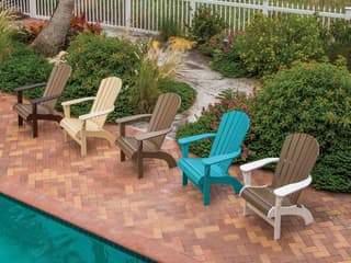 Windward Design Group Adirondack Marine Grade Polymer Outdoor Patio Lounge Set