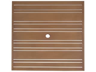 Extruded Aluminum Tri-Slat Square Table Top with Umbrella Hole