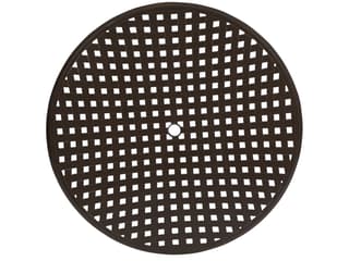 Woodard Solid Cast Aluminum Thatch Round Table Top with Umbrella Hole
