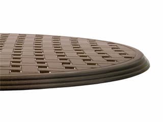 Woodard Cast Aluminum Thatch Round Table Top with Umbrella Hole