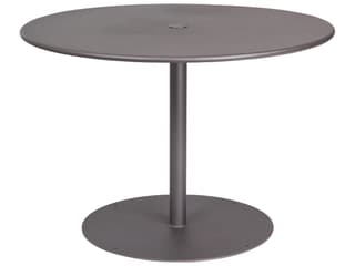 Wrought Iron ADA Round Outdoor Patio Dining Table with Umbrella Hole