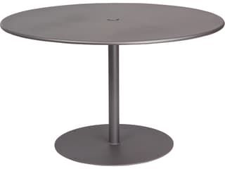 Woodard Wrought Iron ADA Round Patio Dining Table with Umbrella Hole
