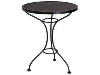 Parisienne Wrought Iron Round Mesh Top Outdoor Patio Bistro Table
