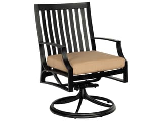Woodard Seal Cove Aluminum Swivel Outdoor Patio Dining Arm Chair