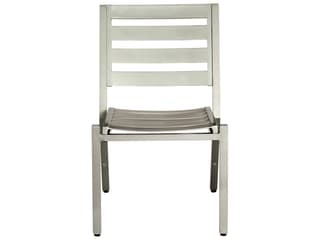 Woodard Palm Coast Slat Aluminum Stackable Outdoor Dining Side Chair