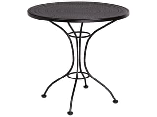 Parisienne Wrought Iron Round Pattern Top Patio Bistro Table