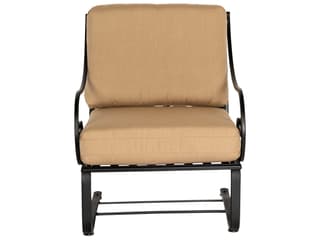 Woodard Sheffield Cushion Wrought Iron Spring Outdoor Patio Lounge Chair