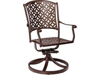 Casa Cast Aluminum Swivel Rocker Patio Dining Arm Chair