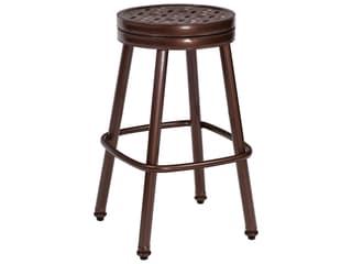 Casa Cast Aluminum Round Swivel Bar Stool with Cushion