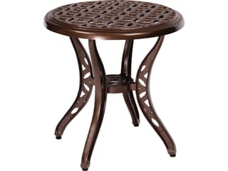 Casa Cast Aluminum Round Patio End Table