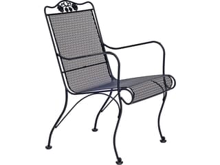 Briarwood Wrought Iron High Back Outdoor Lounge Chair