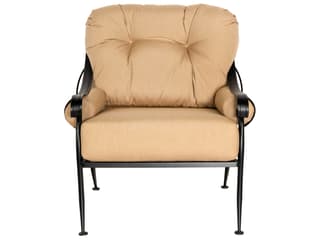 Woodard Derby Cushion Wrought Iron Patio Lounge Chair
