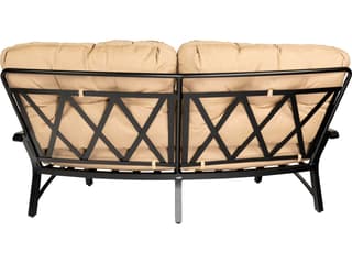 Woodard Cortland Cushion Aluminum Crescent Patio Loveseat