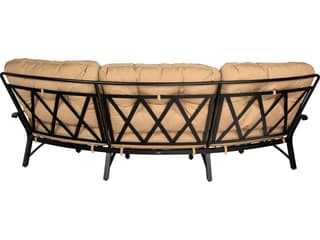 Woodard Cortland Cushion Aluminum Crescent Curved Patio Sofa
