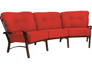 Woodard Cortland Cushion Aluminum Crescent Curved Patio Sofa