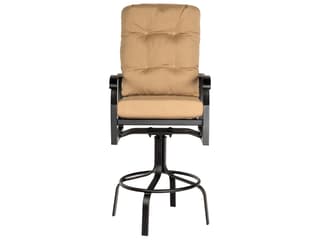 Woodard Cortland Cushion Aluminum Swivel Outdoor Patio Bar Stool