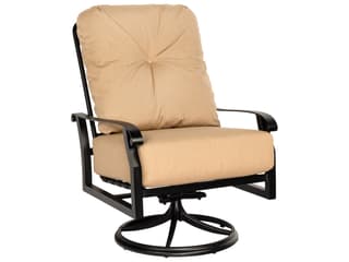 Woodard Cortland Cushion Aluminum Big Man's Swivel Rocker Outdoor Lounge Chair