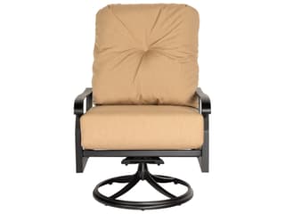 Woodard Cortland Cushion Aluminum Big Man's Swivel Rocker Outdoor Lounge Chair