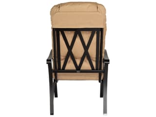 Woodard Cortland Cushion Aluminum High Back Patio Dining Arm Chair