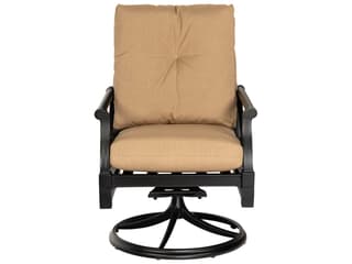 Woodard Andover Cushion Aluminum Swivel Rocker Patio Dining Arm Chair