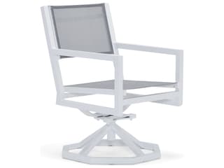 Woodard Palm Coast Sling Aluminum Swivel Rocking Outdoor Dining Chair