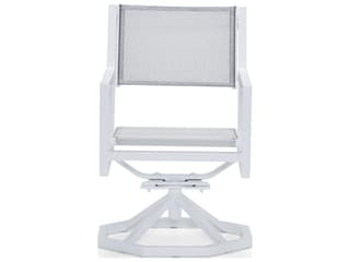 Woodard Palm Coast Sling Aluminum Swivel Rocking Outdoor Dining Chair
