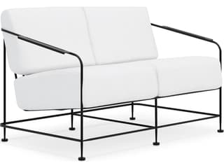 Woodard Reed Wrought Iron Cushion Loveseat