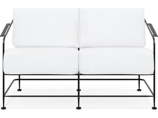 Woodard Reed Wrought Iron Cushion Loveseat