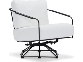 Woodard Reed Steel Swivel Outdoor Patio Lounge Chair