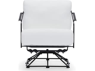 Woodard Reed Steel Swivel Outdoor Patio Lounge Chair