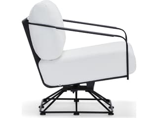 Woodard Reed Steel Swivel Outdoor Patio Lounge Chair