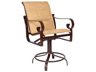 Belden Padded Sling Aluminum Swivel Patio Counter Stool