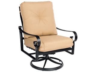 Woodard Belden Cushion Aluminum Big Mans Swivel Rocker Outdoor Patio Lounge Chair