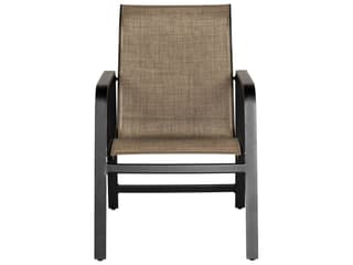 Woodard Landings Sing Aluminum Stackable Outdoor Patio Dining Arm Chair
