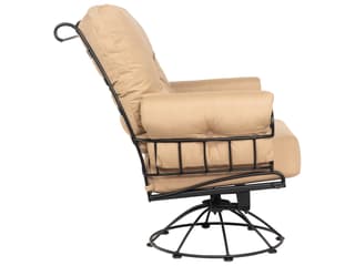 Woodard Terrace Cushion Wrought Iron Smaller Swivel Rocker Outdoor Patio Lounge Chair