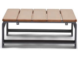 Woodard Gather Aluminum Rectangular Outdoor Side Table with NexTeak Top