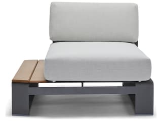 Woodard Gather Aluminum LHF Outdoor Patio Chaise Lounge with NextTeak Accent