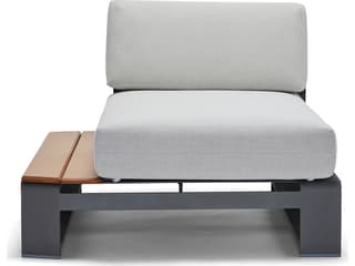 Woodard Gather Aluminum LHF Outdoor Patio Chaise Lounge with NextTeak Accent