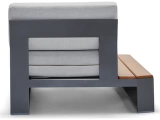 Woodard Gather Aluminum LHF Outdoor Patio Chaise Lounge with NextTeak Accent