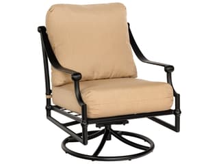 Delphi Cushion Cast Aluminum Swivel Rocker Patio Lounge Chair