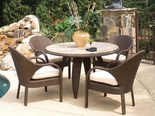 Woodard Bali - Whitecraft Wicker Patio Dining Set