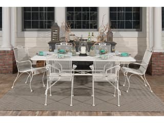 Woodard Briarwood Wrought Iron Outdoor Dining Set