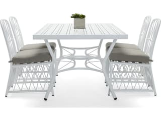 Woodard Cane Aluminum Outdoor Patio Dining Set