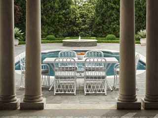 Woodard Cane Aluminum Patio Dining Set